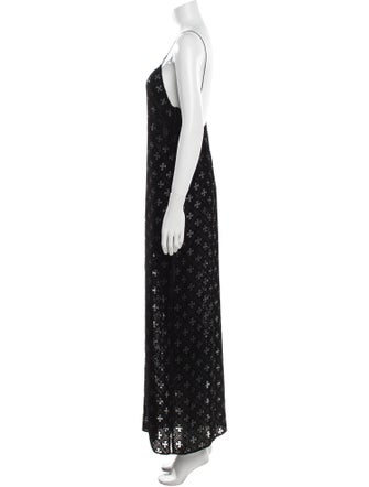 Chrome Hearts Velvet Cross Long Dress