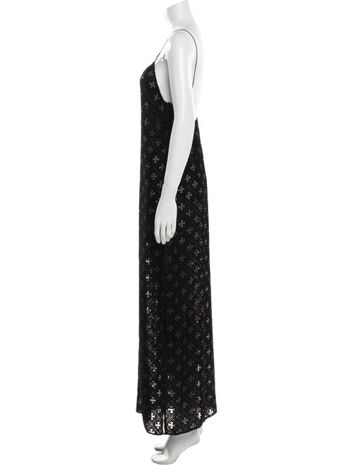 Chrome Hearts Velvet Cross Long Dress