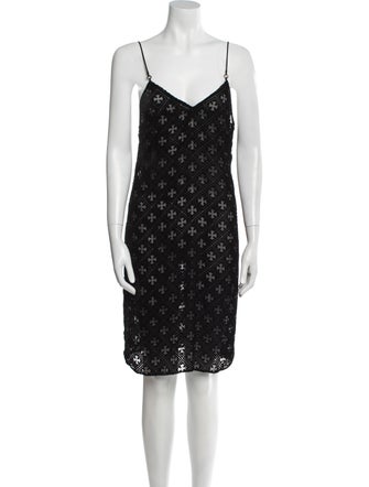 Chrome Hearts Velvet Cross Mini Dress