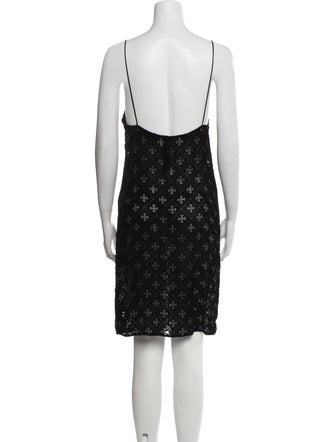 Chrome Hearts Velvet Cross Mini Dress