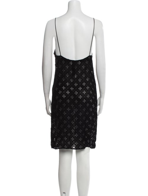 Chrome Hearts Velvet Cross Mini Dress