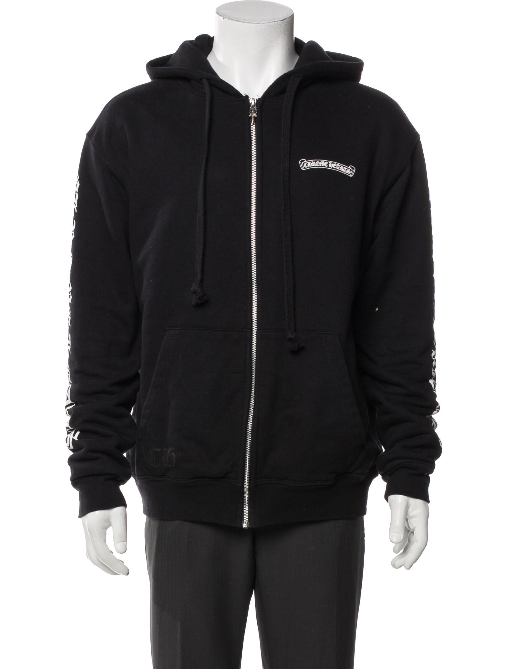 Chrome Hearts Thermal Lined 'Scroll' Crew Neck Hoodie