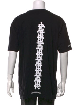 Chrome Hearts Cross Tire Tracks Graphic Print T-Shirt
