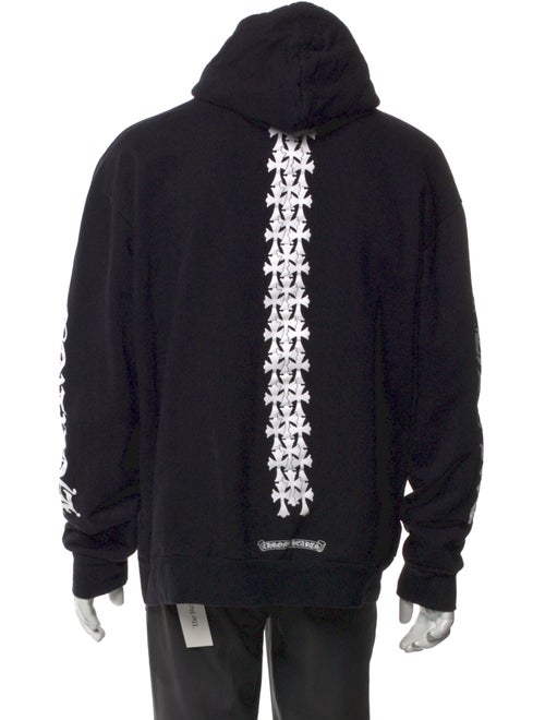 Chrome Hearts Cemetery Tire Track Graphic Print Hoodie