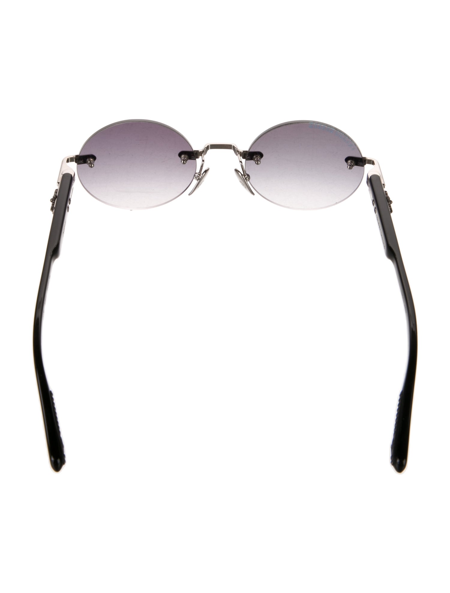 Chrome Hearts Deep III Round Sunglasses