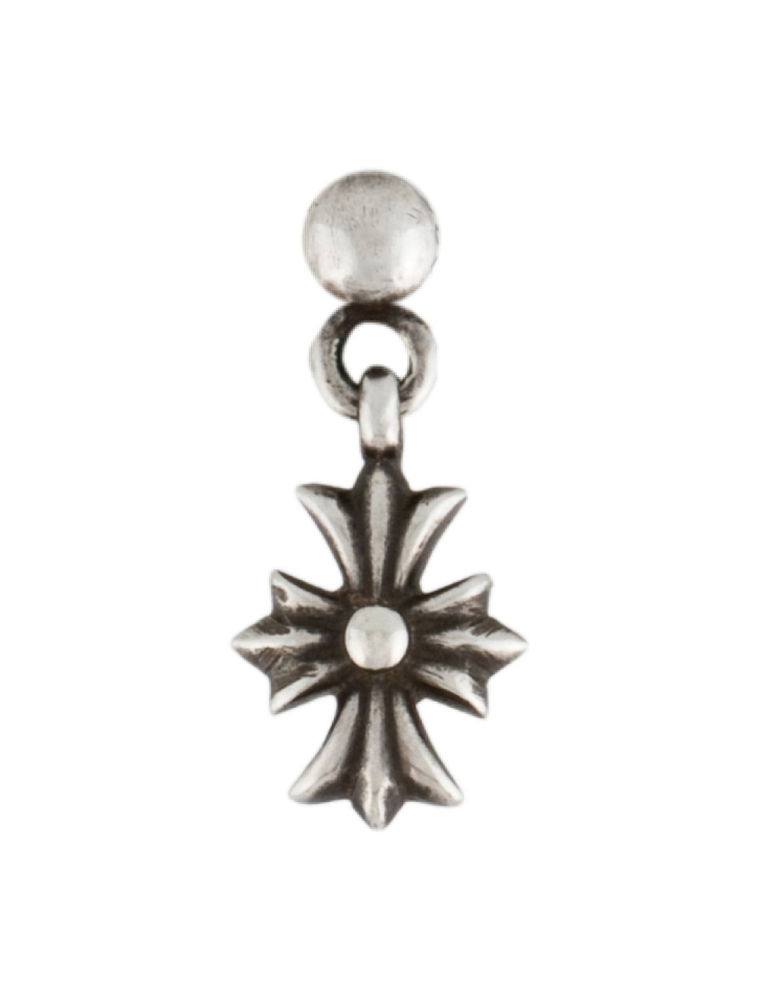 Chrome Hearts Stack Cross Single Drop Earring