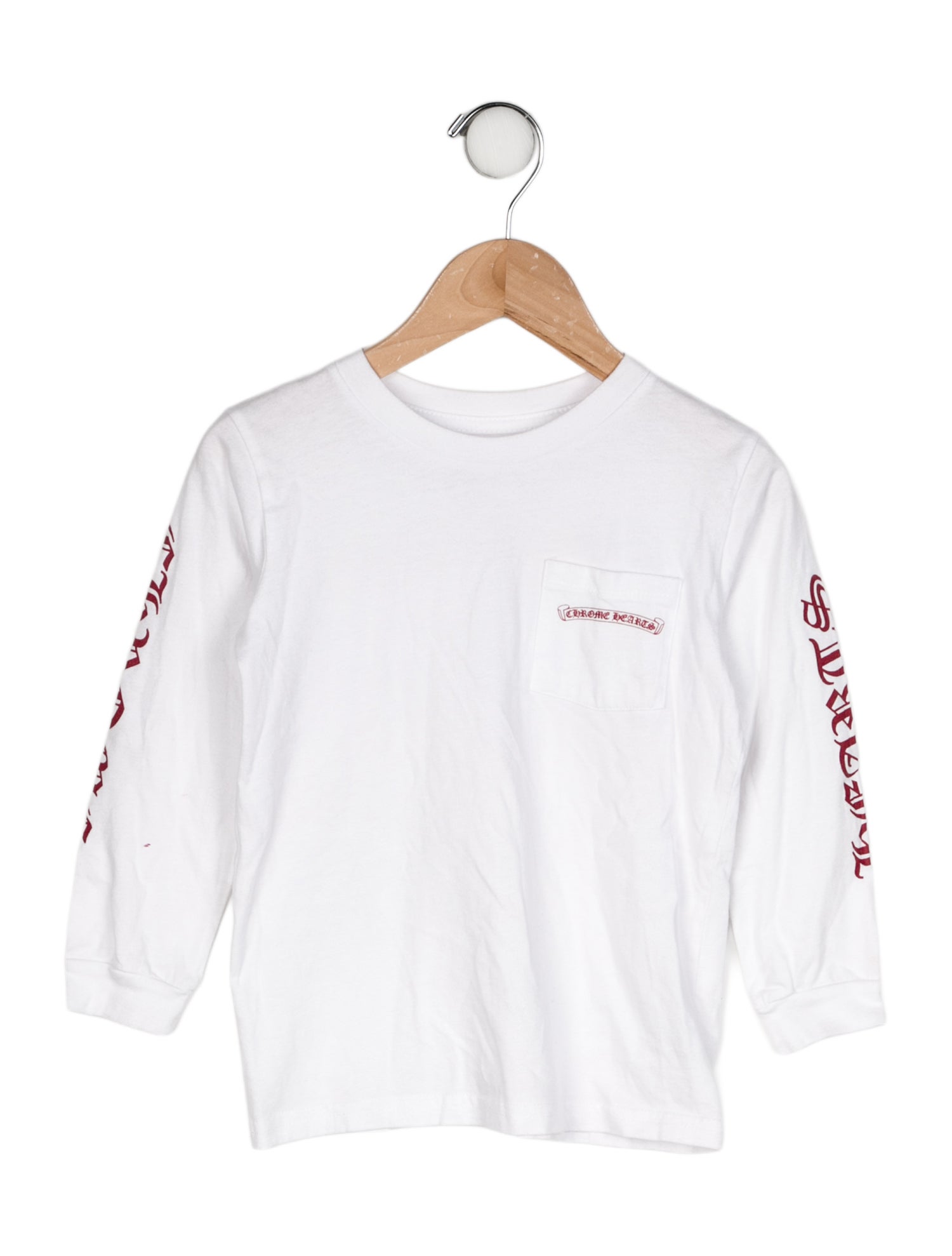 Chrome Hearts Kids' Hearts Scroll Logo Long Sleeve T-Shirt