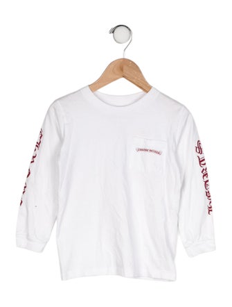 Chrome Hearts Kids' Hearts Scroll Logo Long Sleeve T-Shirt
