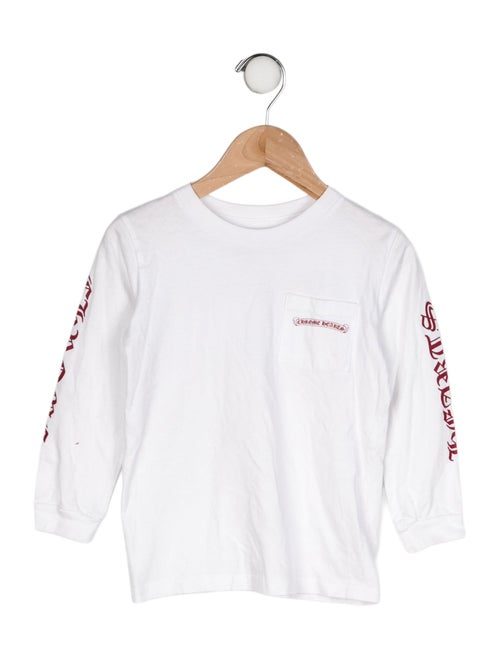 Chrome Hearts Kids' Hearts Scroll Logo Long Sleeve T-Shirt