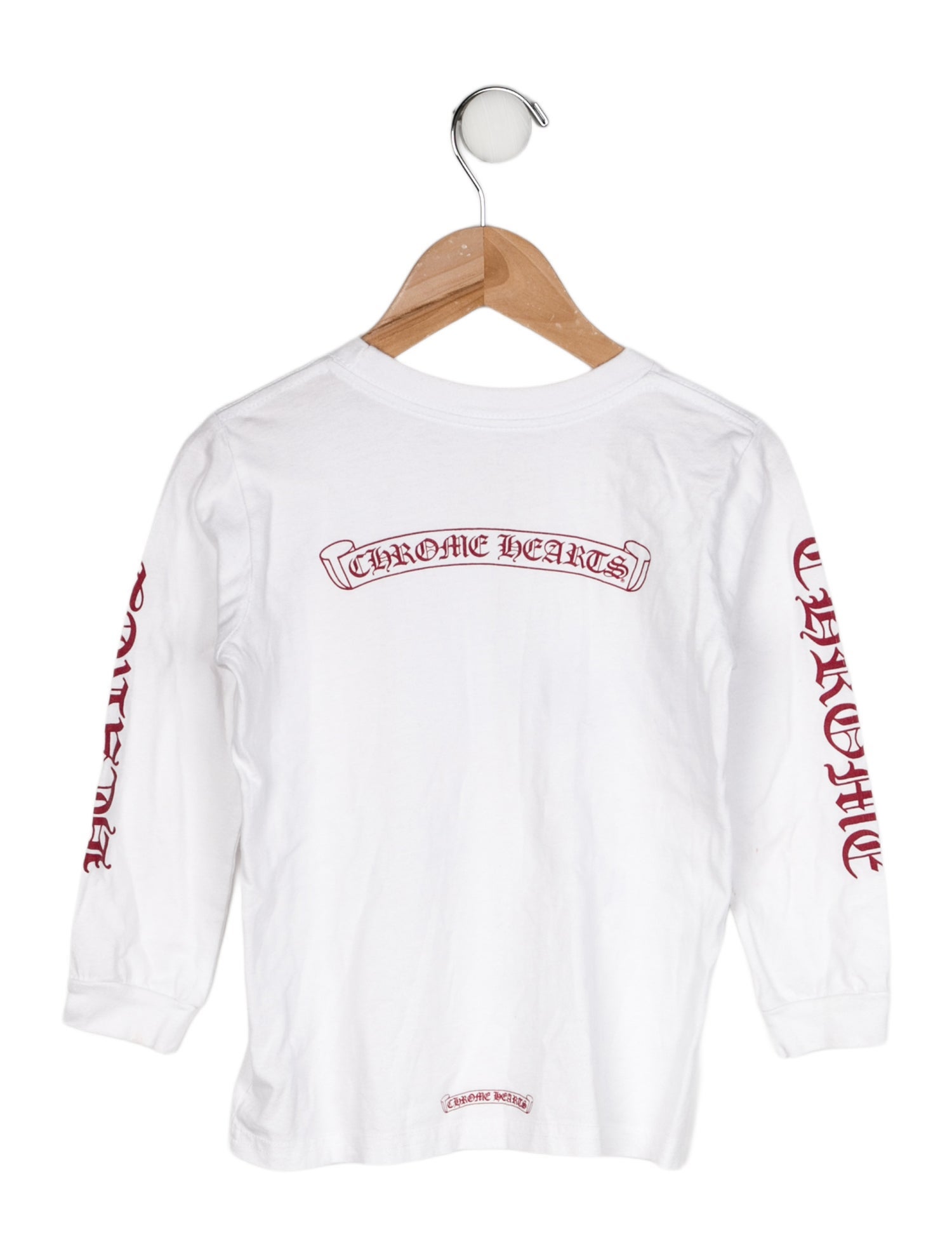 Chrome Hearts Kids' Hearts Scroll Logo Long Sleeve T-Shirt