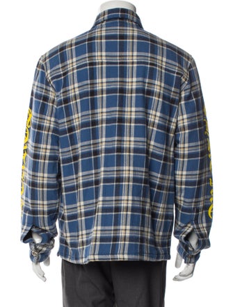 Chrome Hearts Padded Plaid Flannel Plaid Print Trucker Jacket