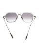 Chrome Hearts Danger Zone Square Sunglasses
