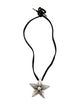 Chrome Hearts Leather Braided Cord Star Pendant Necklace
