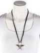 Chrome Hearts Leather Braided Cord Star Pendant Necklace