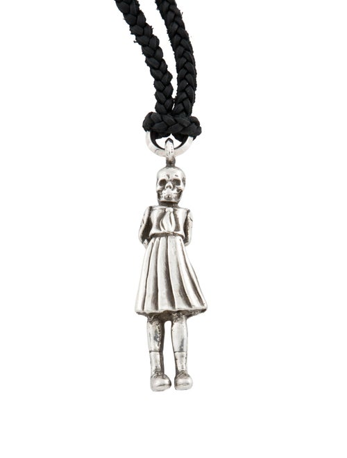 Chrome Hearts Leather Skippy Pendant Necklace