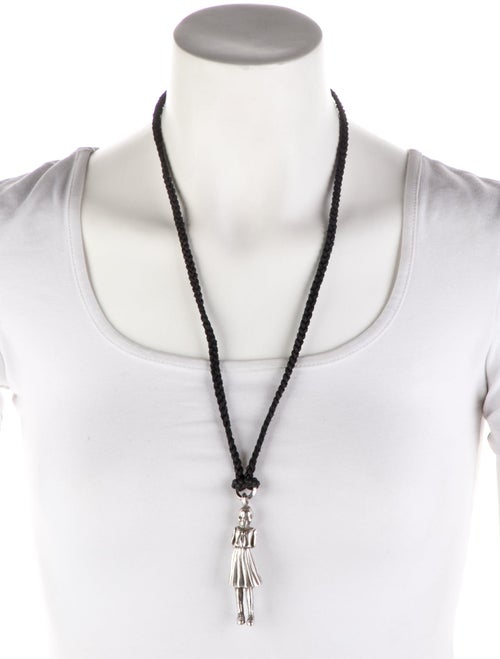 Chrome Hearts Leather Skippy Pendant Necklace