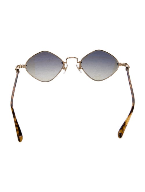 Chrome Hearts Diamond Dog Round Sunglasses