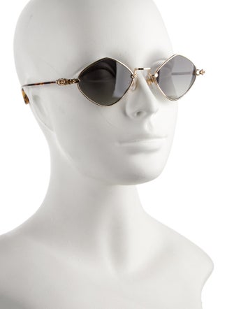 Chrome Hearts Diamond Dog Round Sunglasses