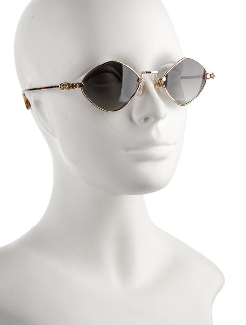 Chrome Hearts Diamond Dog Round Sunglasses
