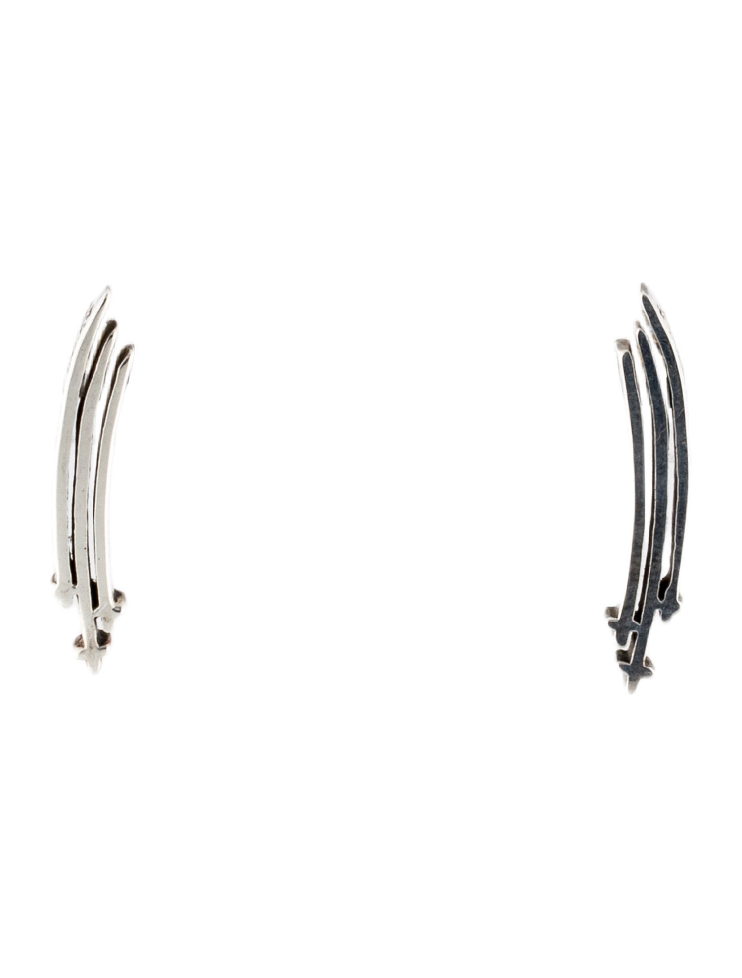 Chrome Hearts Tri Cross Drop Earrings