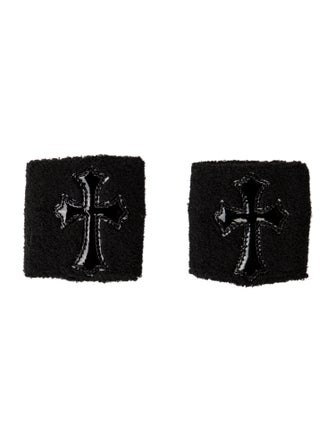 Chrome Hearts Tonal Patent Leather Cross Patch Sweatbands