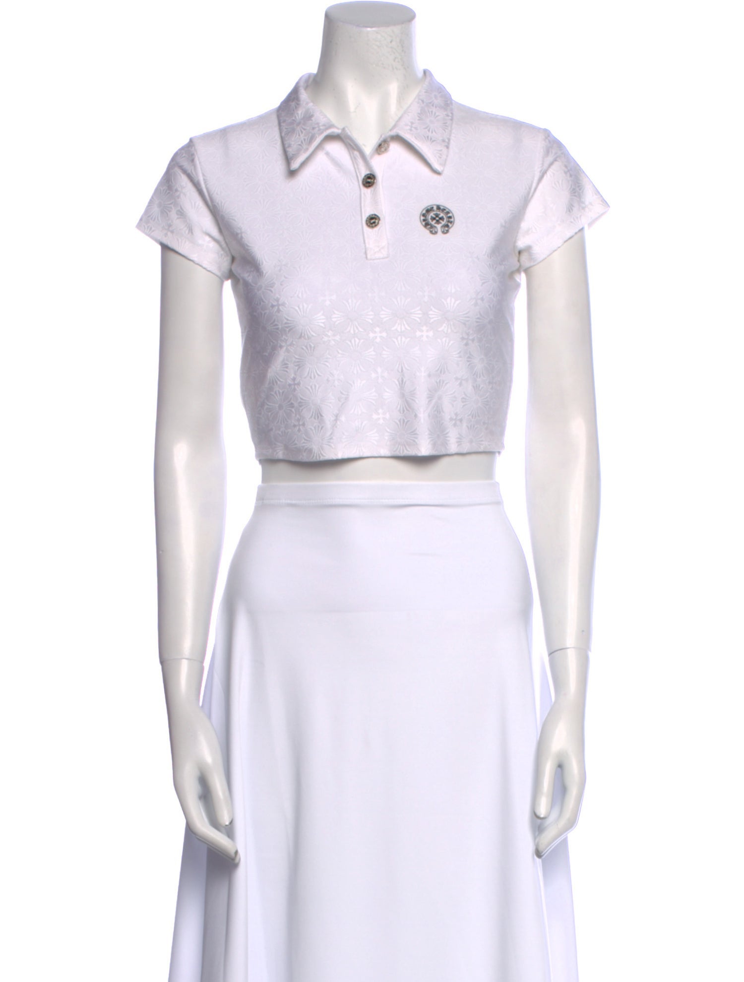 Chrome Hearts Monogram Short Sleeve Crop Top w/ Tags