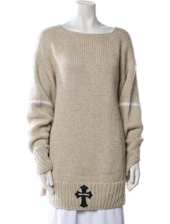Chrome Hearts Cashmere Bateau Neckline Sweater