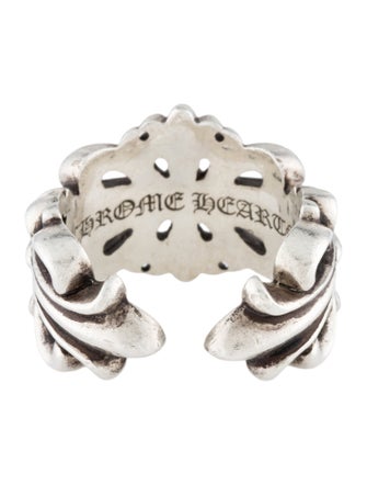 Chrome Hearts Double Floral Cross Ring