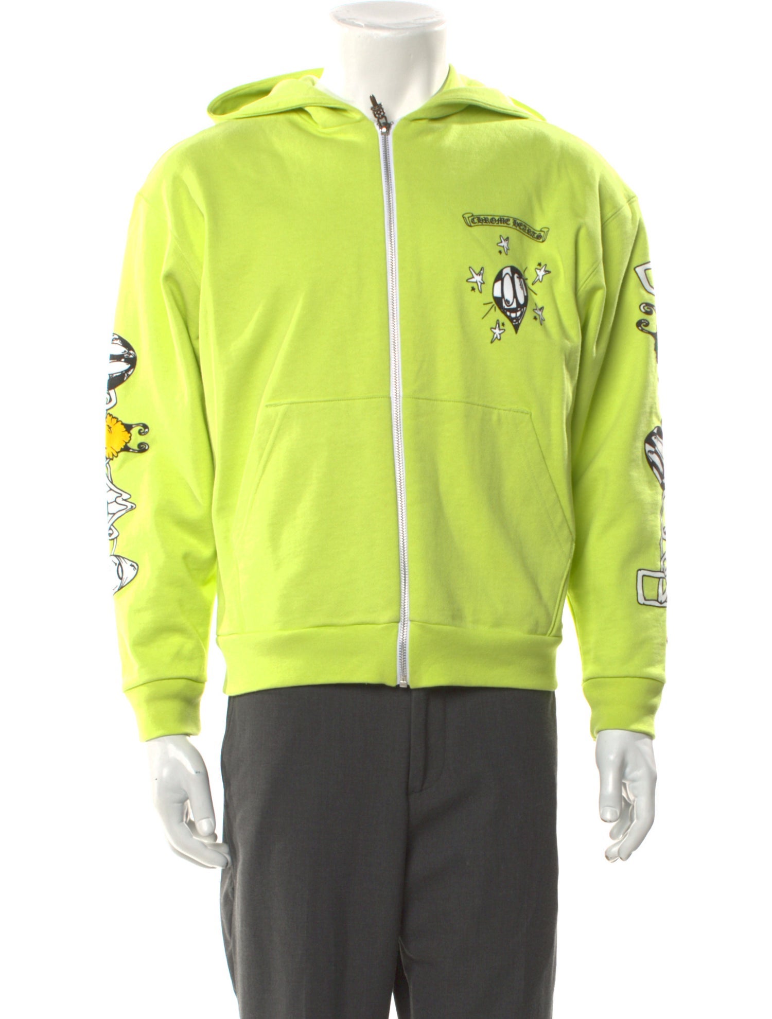 Chrome Hearts Graphic Print Crew Neck Hoodie