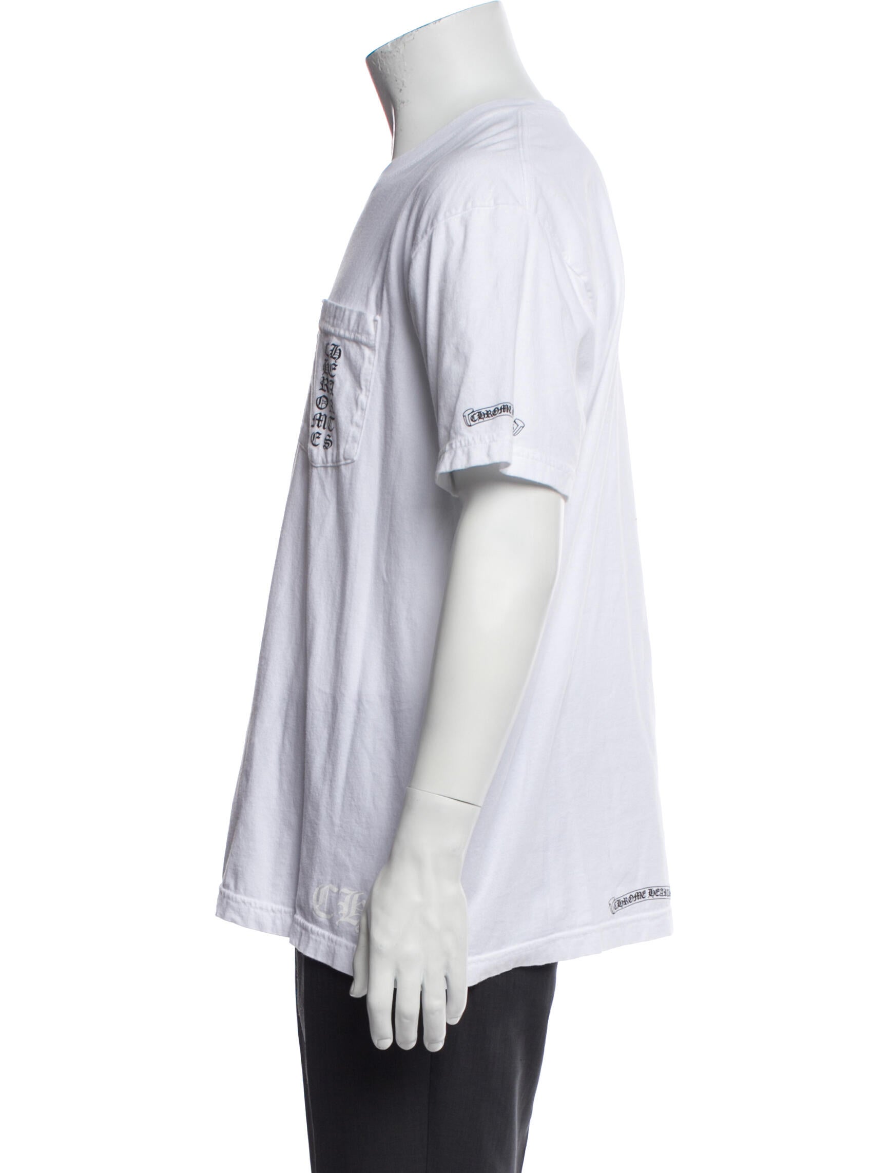 Chrome Hearts Vertical Logo Graphic Print T-Shirt