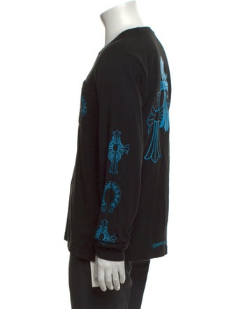 Chrome Hearts Triple Cross Graphic Print T-Shirt