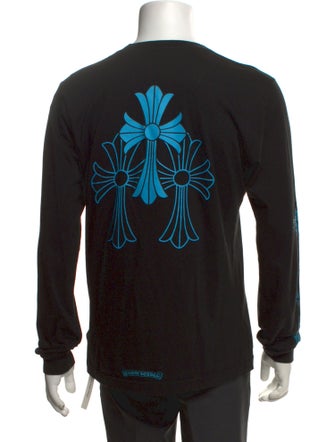 Chrome Hearts Triple Cross Graphic Print T-Shirt