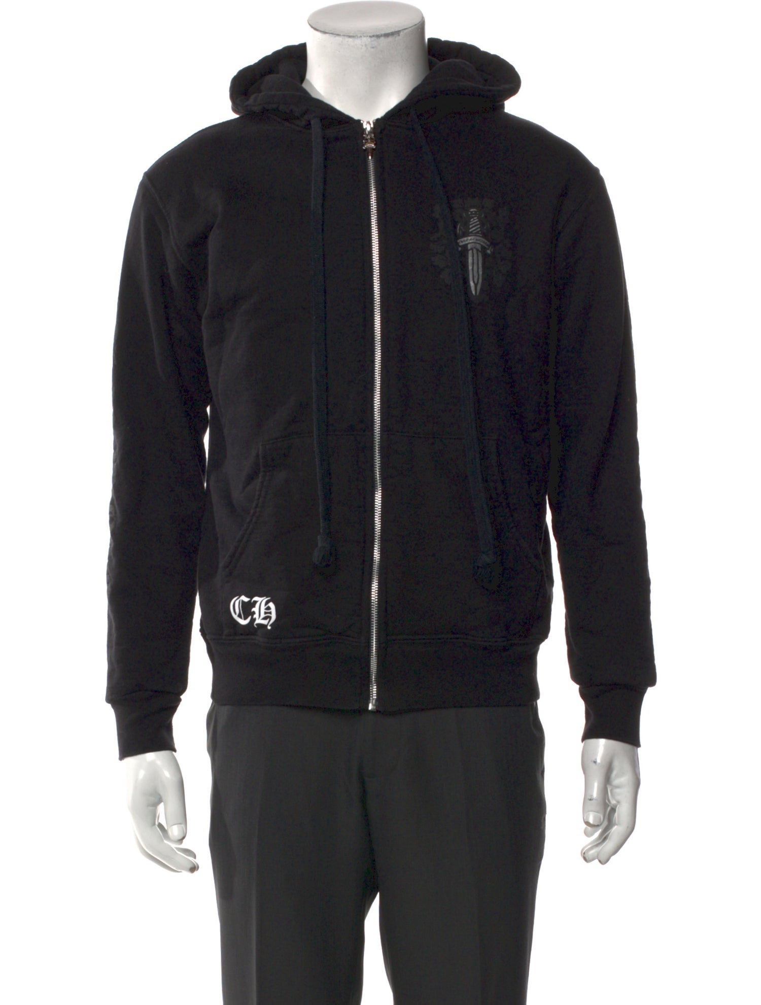 Chrome Hearts Dagger Logo Crew Neck Hoodie