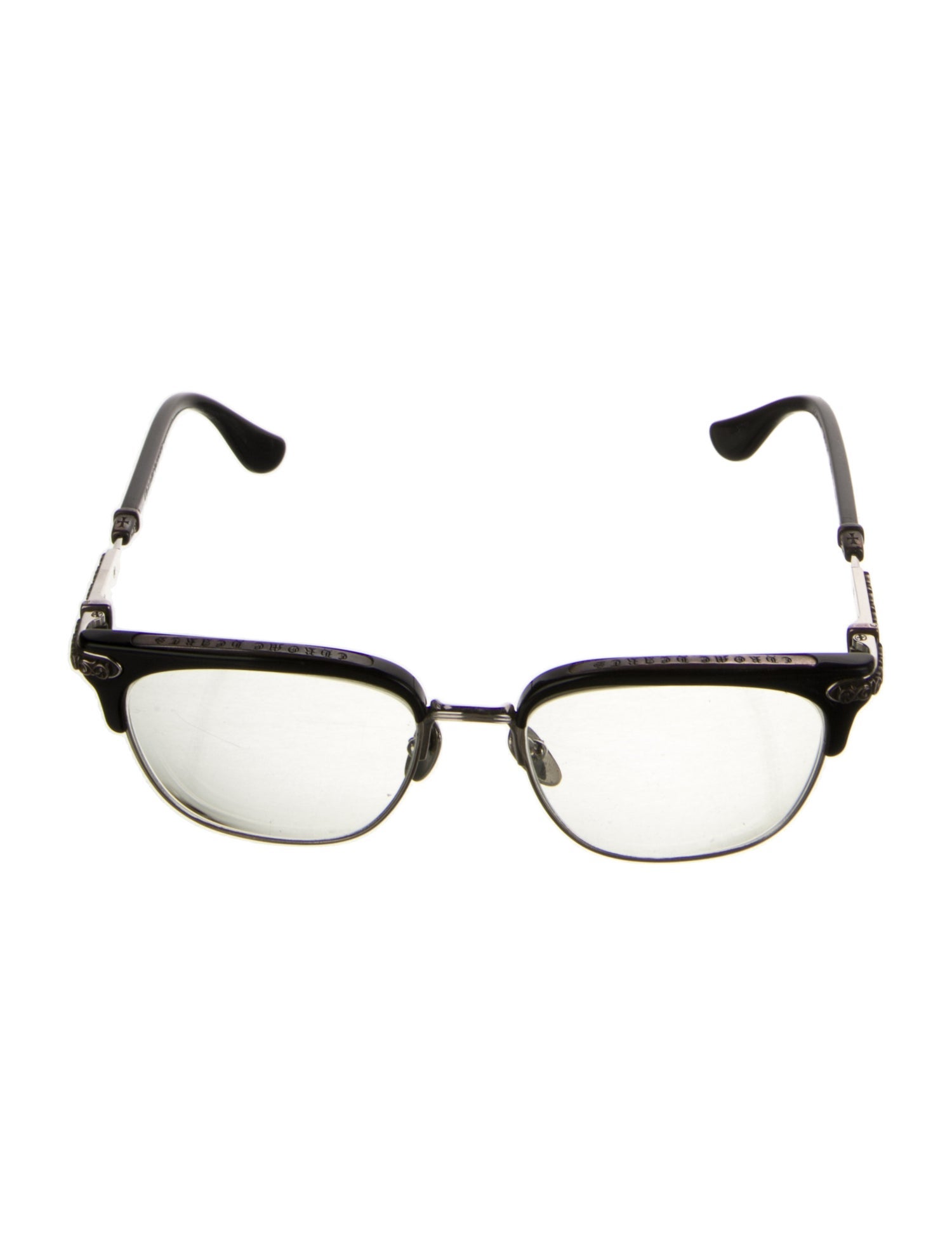 Chrome Hearts Vertical Smile Square Eyeglasses