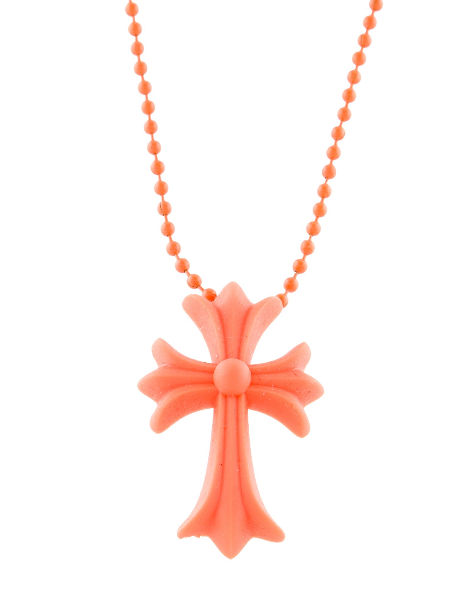 Chrome Hearts Silichrome Cross Pendant Necklace