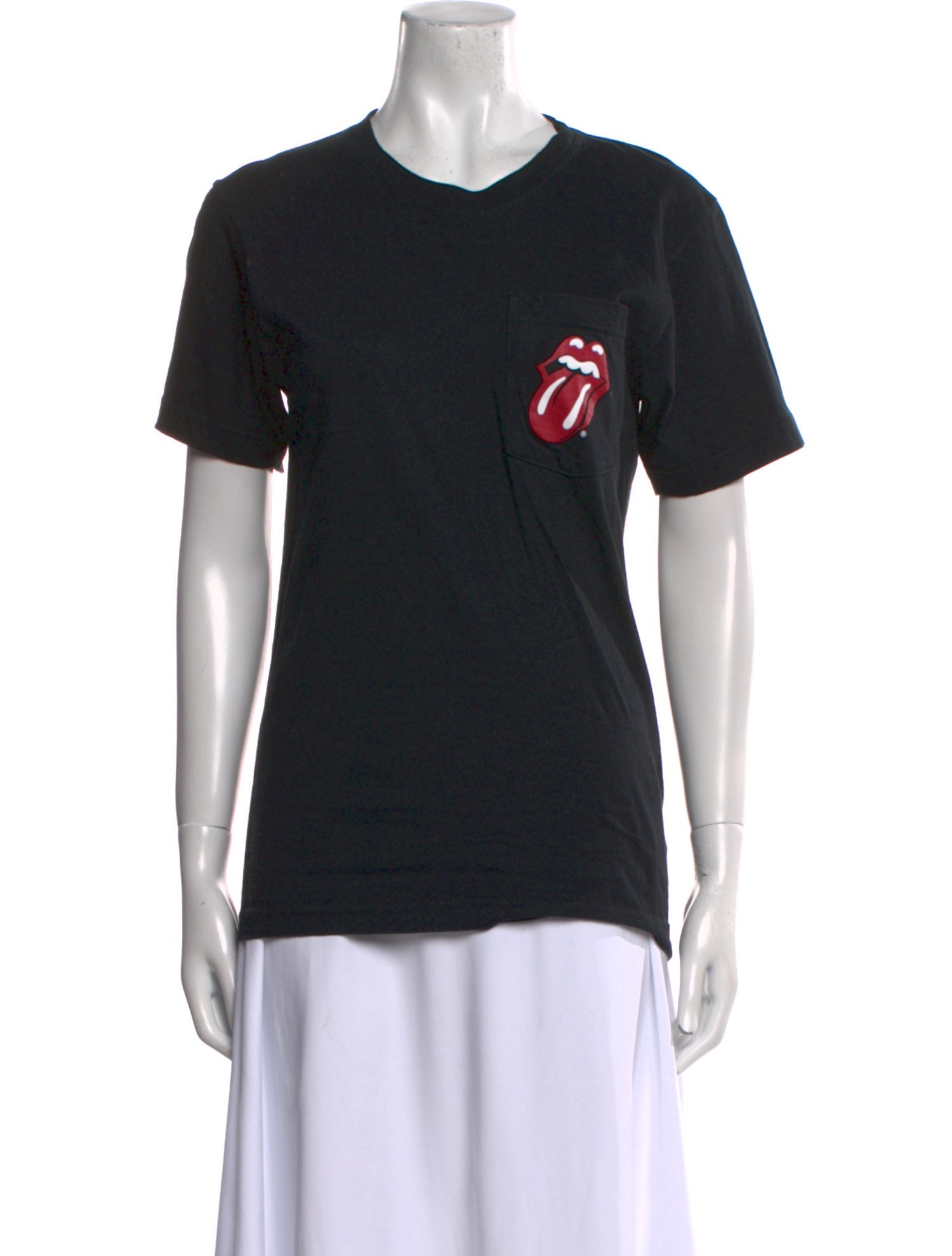 Chrome Hearts Rolling Stones Horseshoe Logo Graphic Print T-Shirt