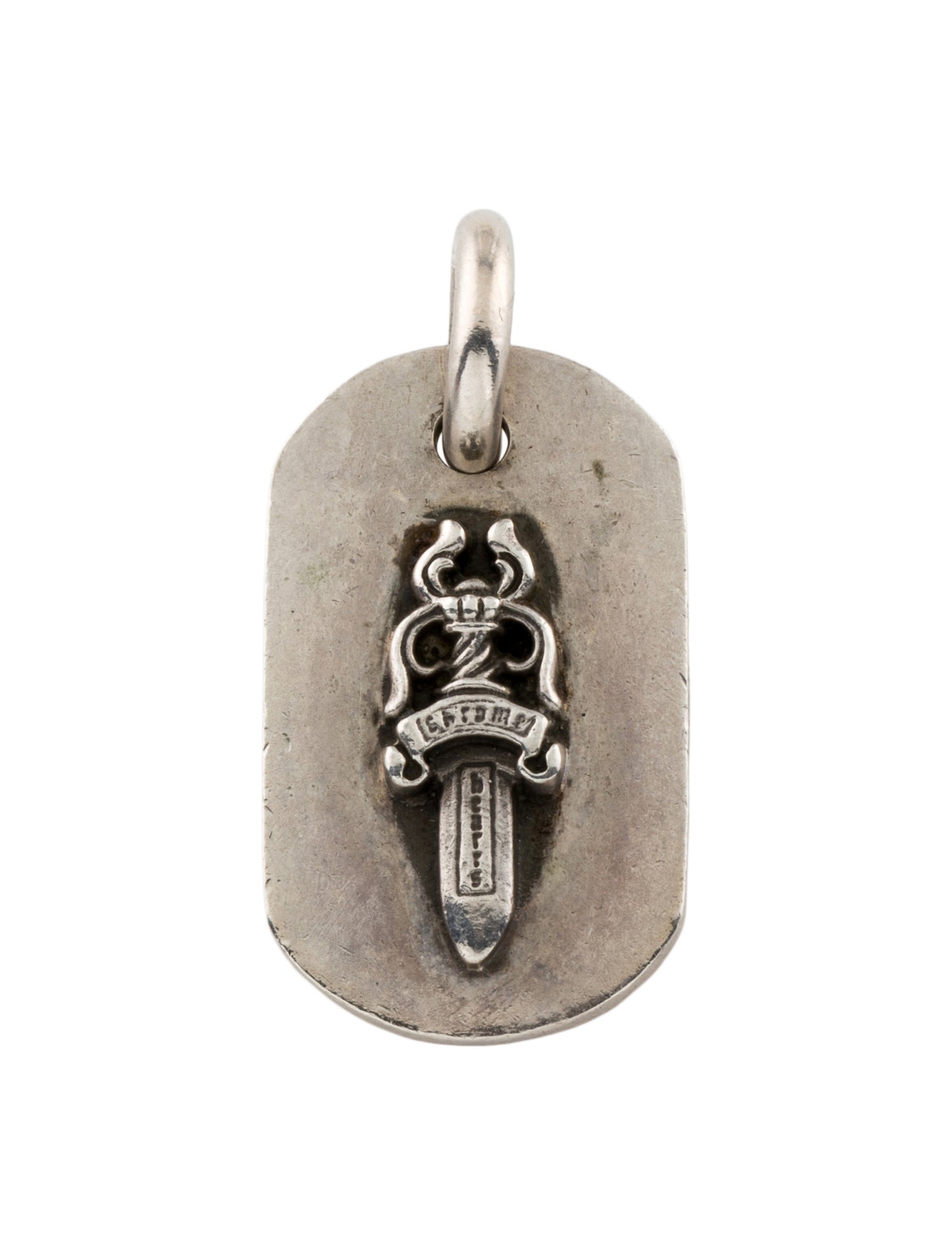 Chrome Hearts Vintage Dagger Dog Tag Pendant