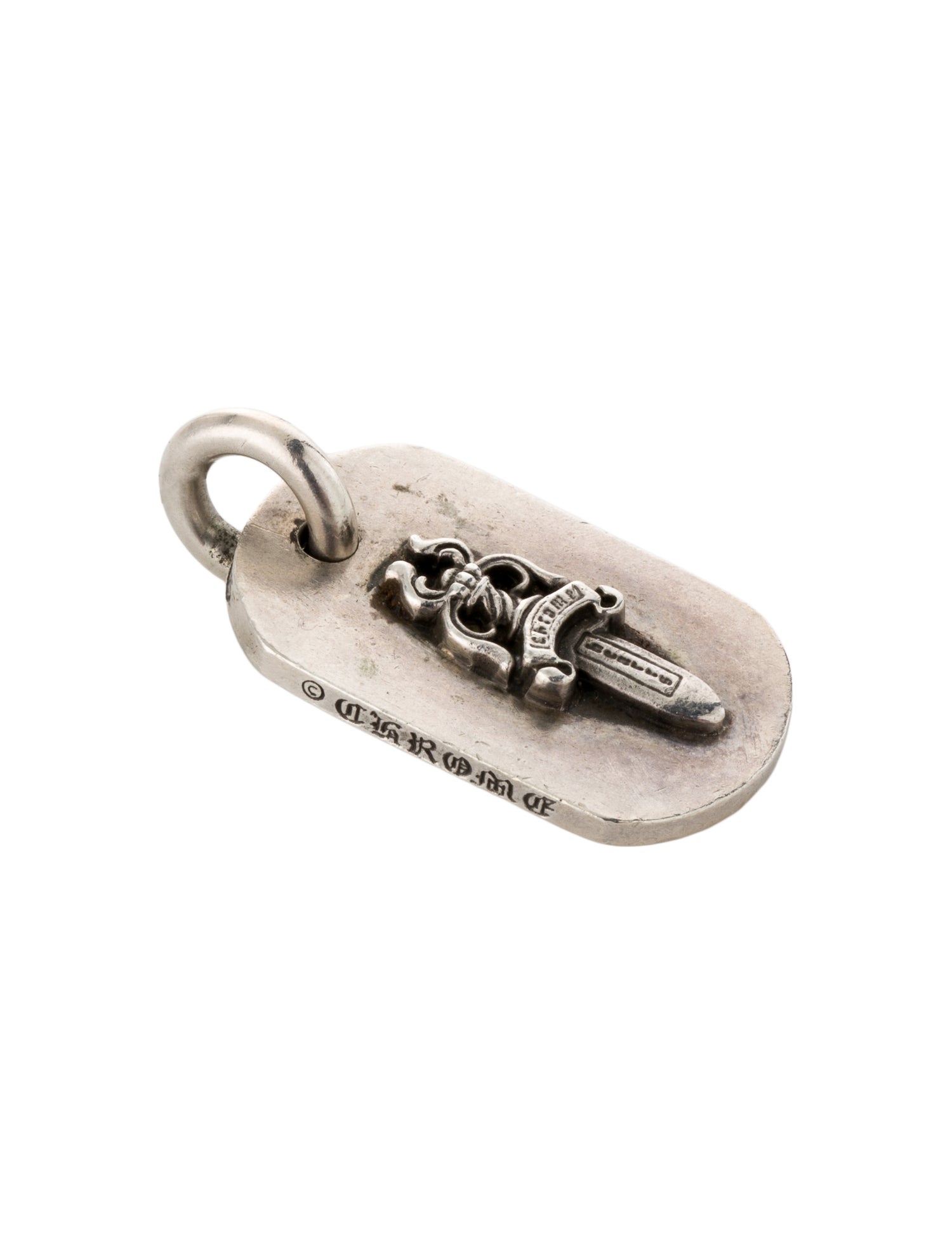 Chrome Hearts Vintage Dagger Dog Tag Pendant