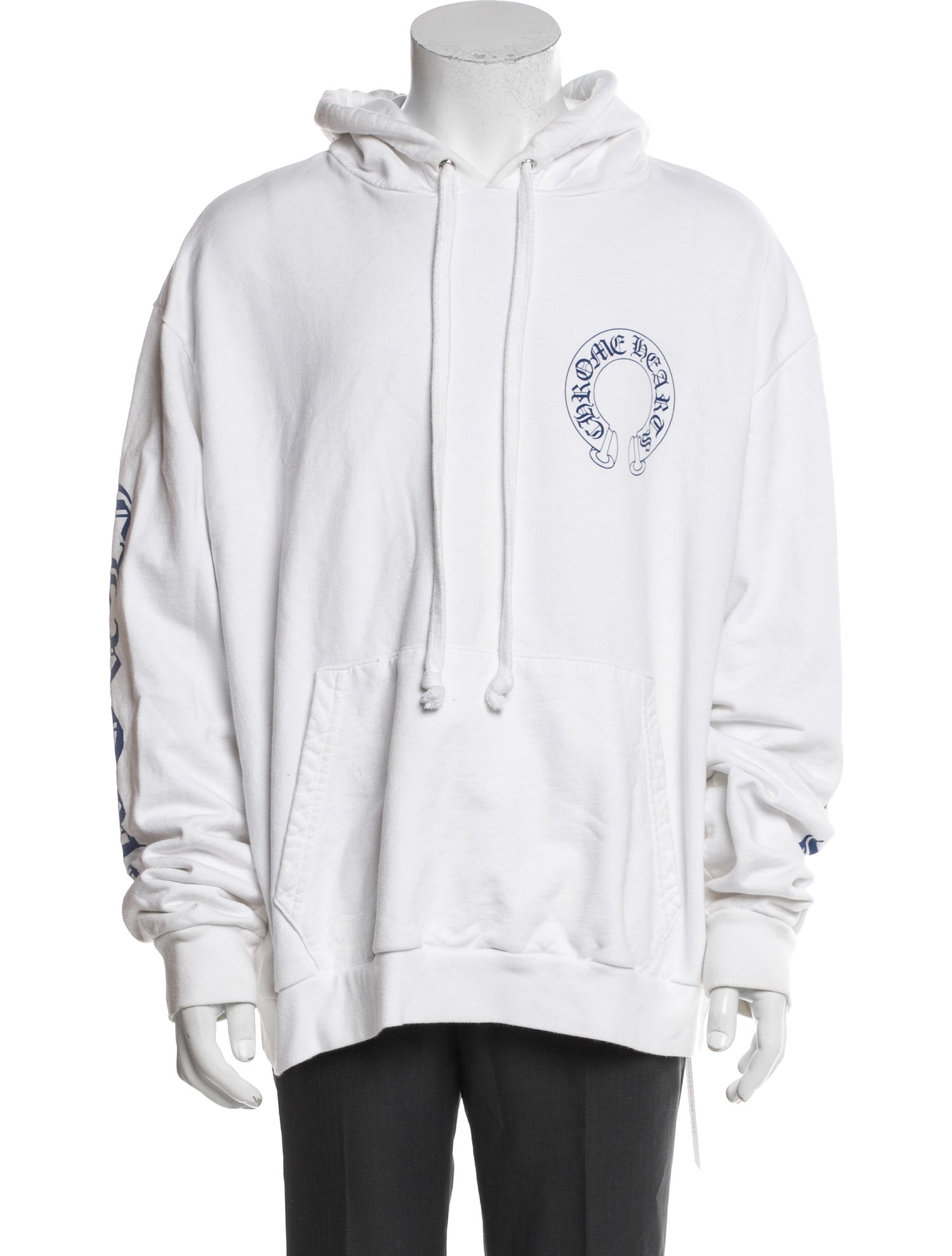 Chrome Hearts Horseshoe & Cross Logo Graphic Print Hoodie