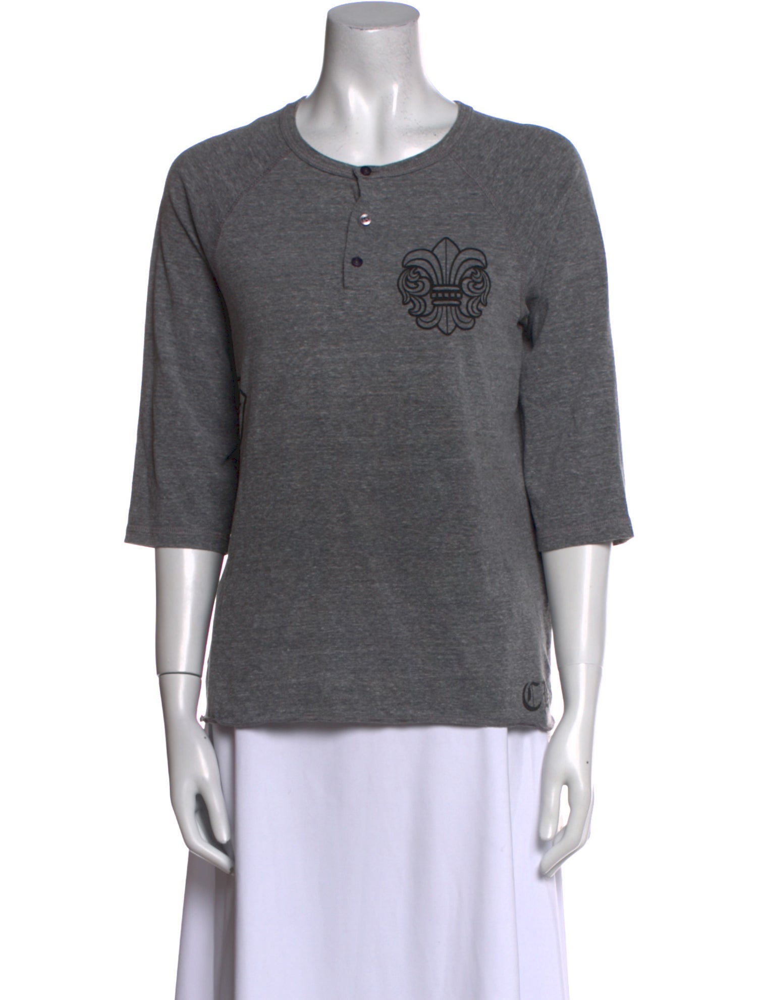 Chrome Hearts Fleur de Lis Crew Neck Henley