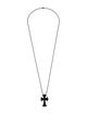 Chrome Hearts Silichrome Cross Pendant Necklace