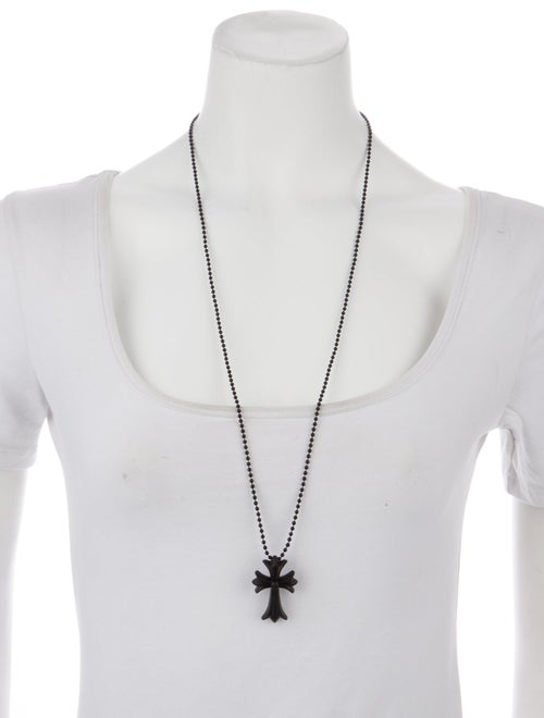 Chrome Hearts Silichrome Cross Pendant Necklace