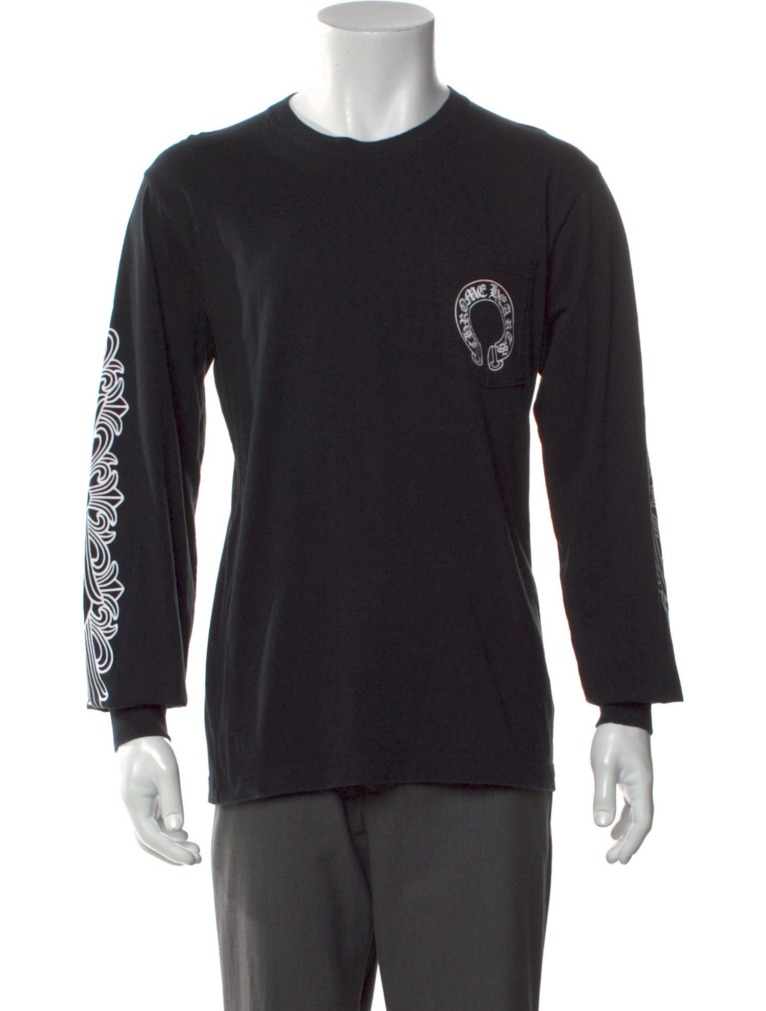 Chrome Hearts Horseshoe Floral Graphic Print T-Shirt