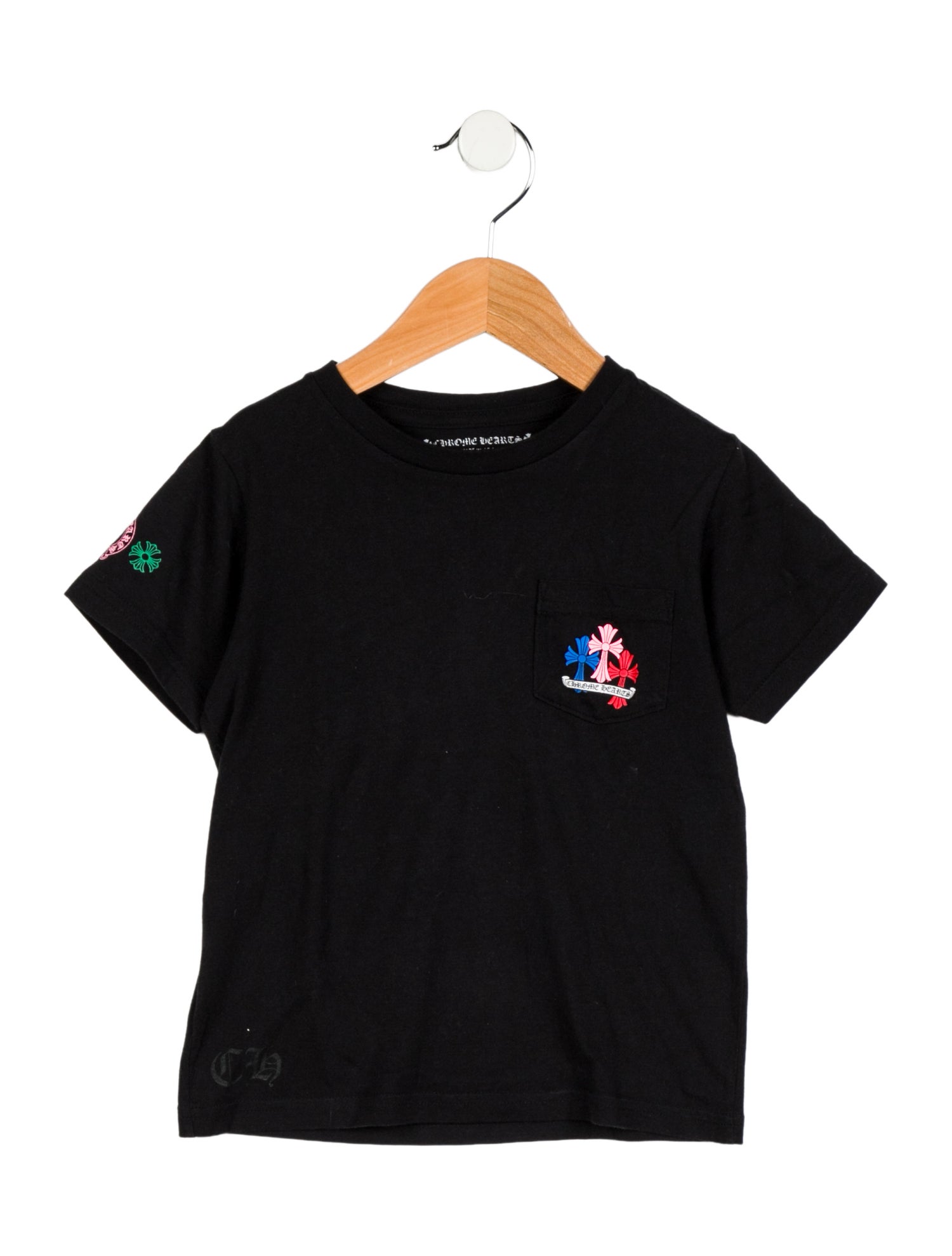 Chrome Hearts Boys' Cemetery Multi Cross T-Shirt