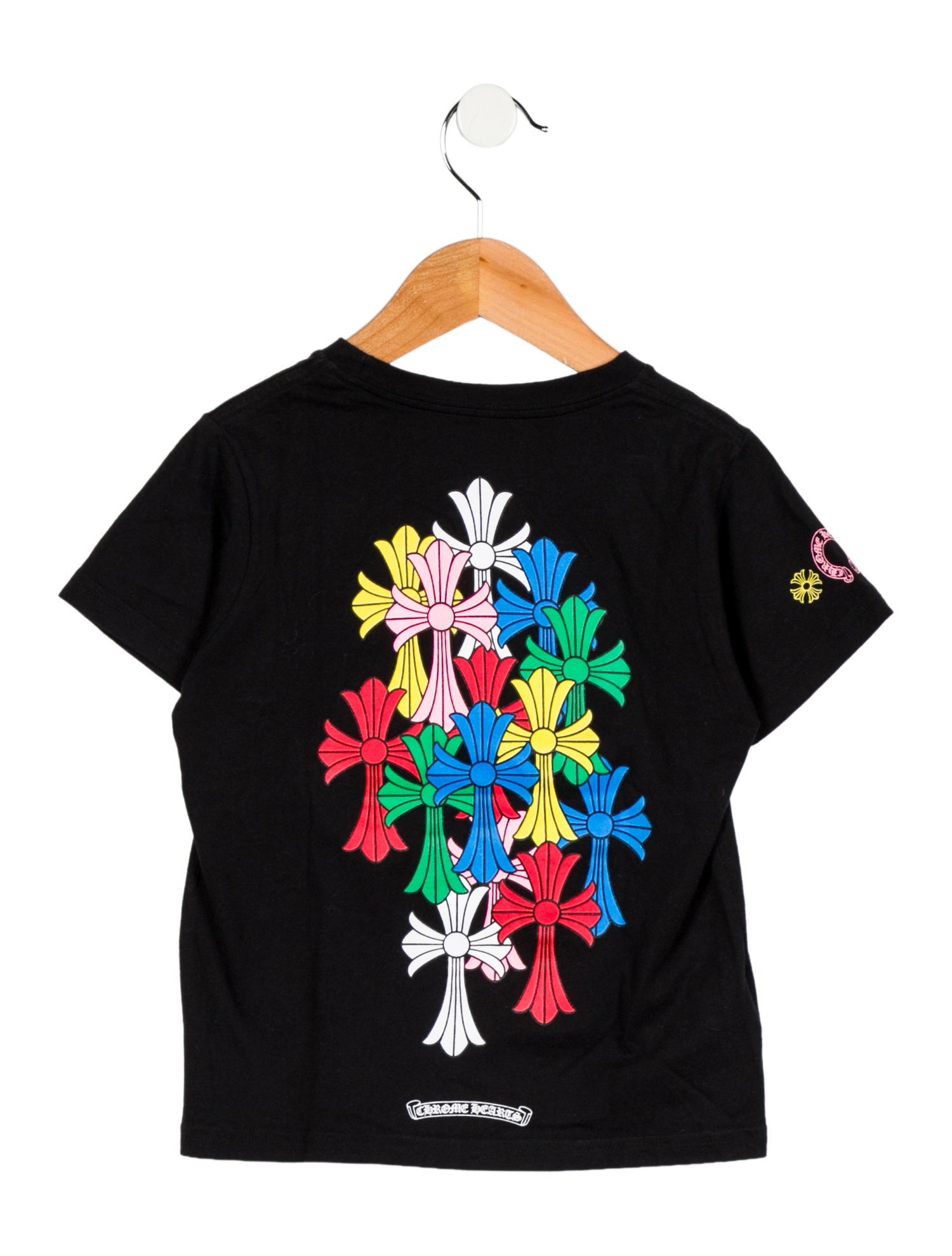 Chrome Hearts Boys' Cemetery Multi Cross T-Shirt