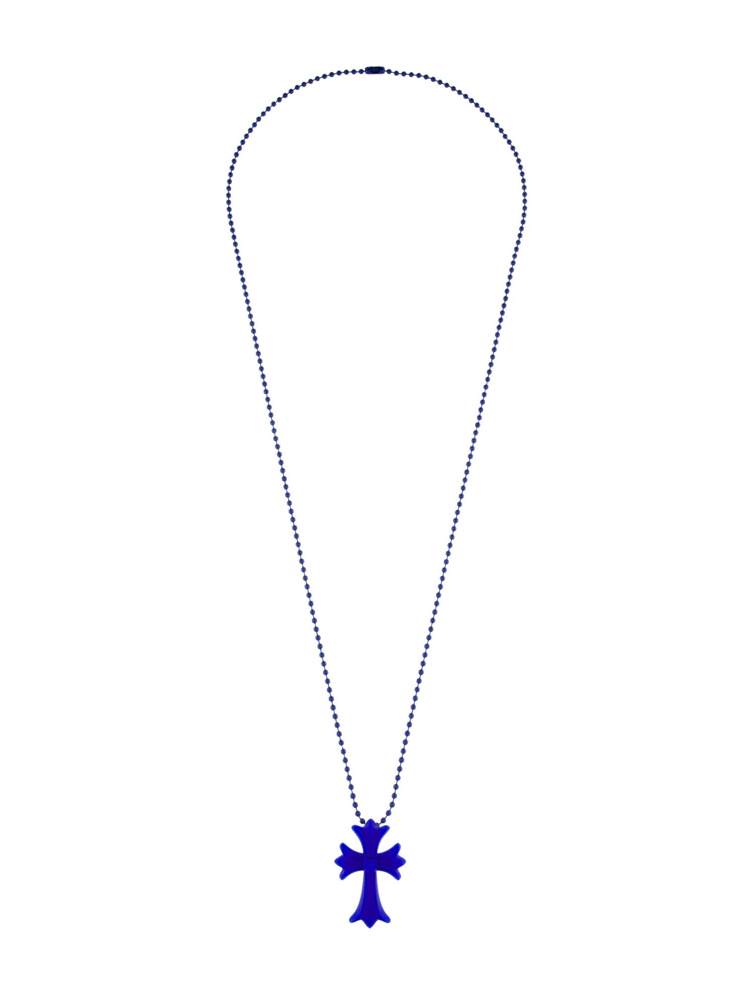 Chrome Hearts Silichrome Cross Pendant Necklace