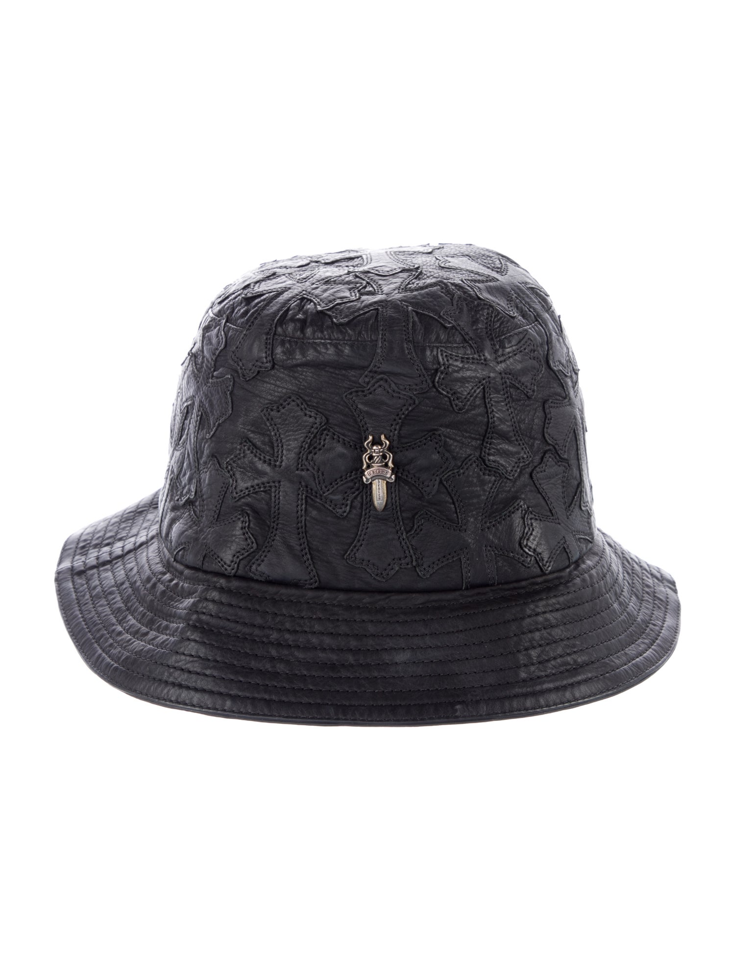 Chrome Hearts Leather Cemetery Patch Bucket Hat