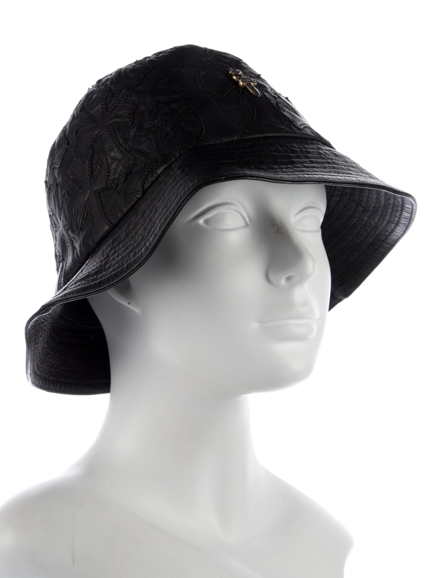 Chrome Hearts Leather Cemetery Patch Bucket Hat
