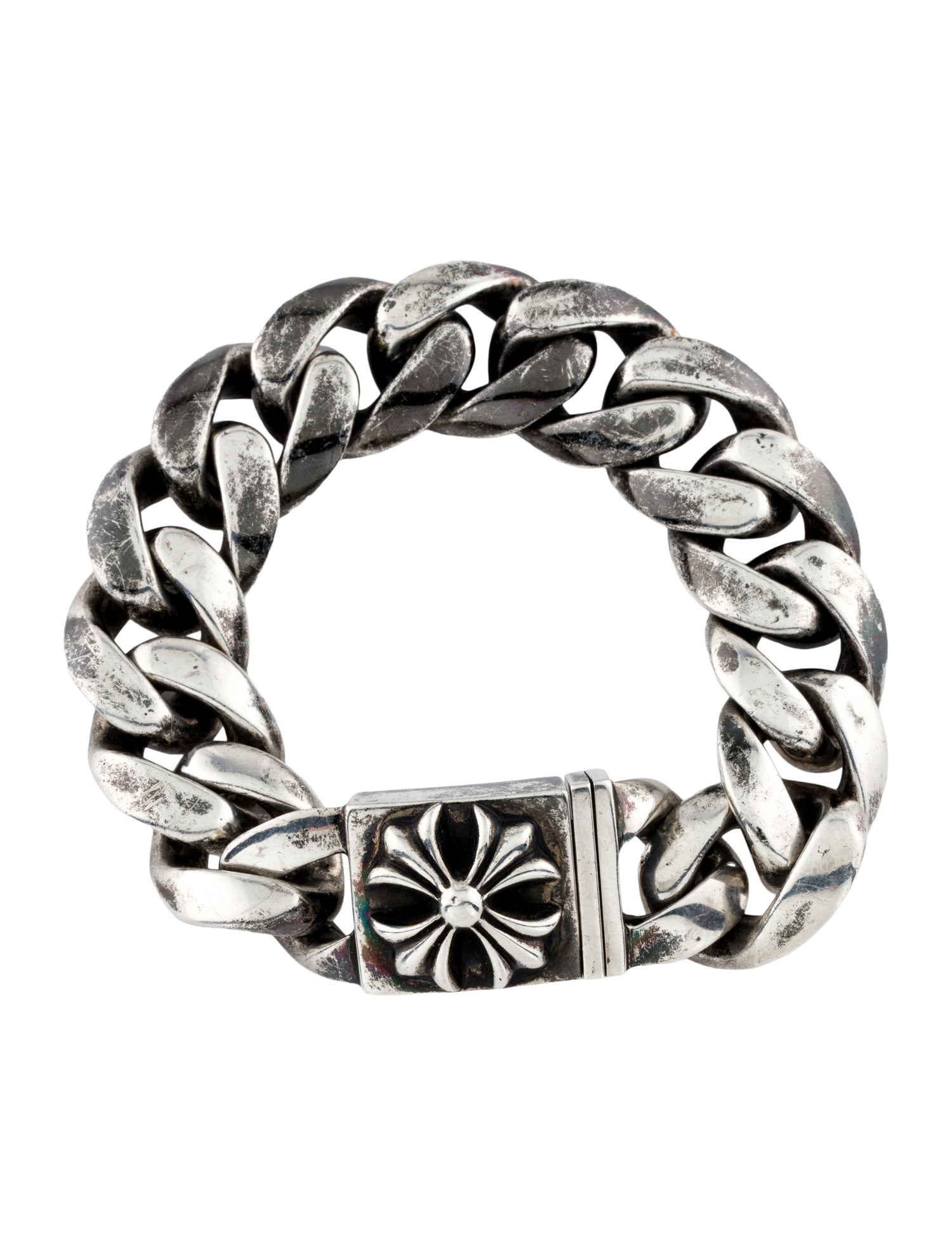 Chrome Hearts Maltese Cross Curb Link Bracelet