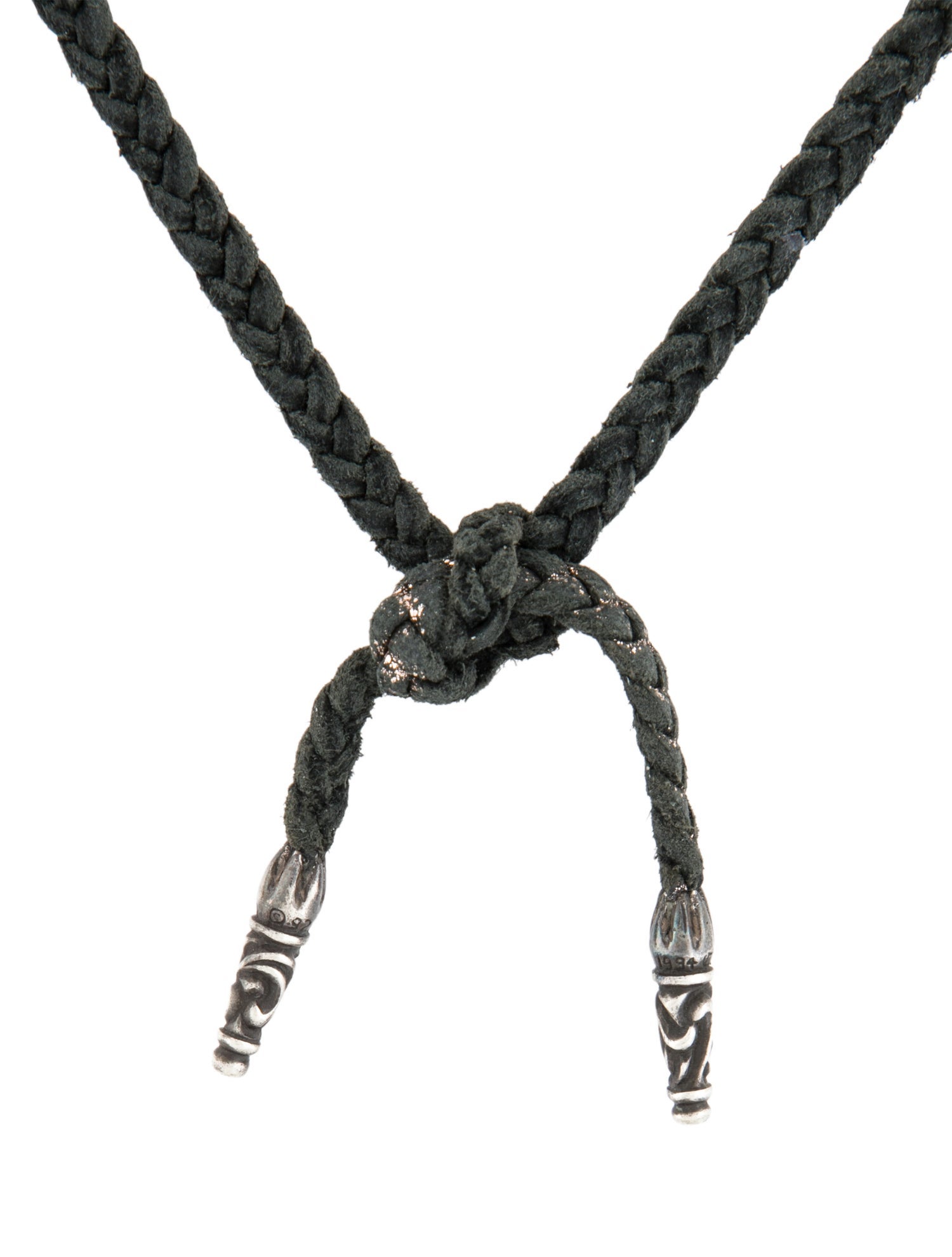 Chrome Hearts Leather Braided Necklace